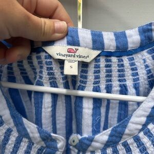 Vineyard Vines Blue and White Striped Top